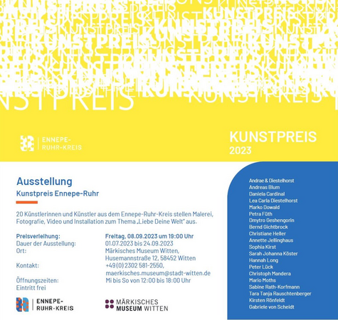 Ausstellung der nominierten Künstler*innen des "Kunstpreis Ennepe-Ruhr 2023"
