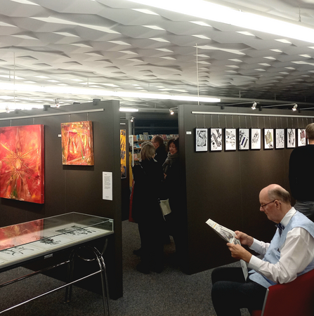 Abstrakte Malereien im Kunstkabinett - auch samstags