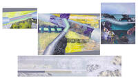 Pipeline Zone 4-teilig Acryl/Lwd. 195 x 110 cm 2024
