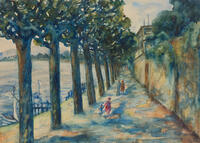 Christel Runne, Unkel am Rhein, Aquarell, o.J.; Foto Ralf Hecker